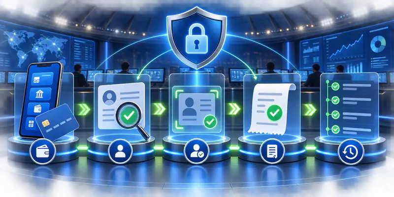 Minh họa KYC và lưu trạng thái giao dịch